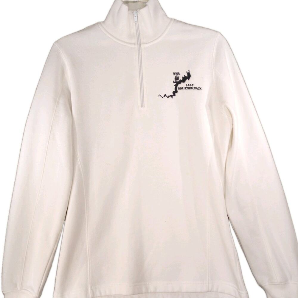Sport-Tek Quarter Zip XS Long Sleeve Pullover Shirt White Lake Wallenpaupack